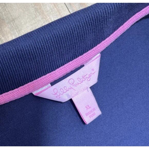 LILLY PULITZER Girls Blue Pima Cotton Short Sleeved Resort Fit Polo Shirt XL - Picture 5 of 7